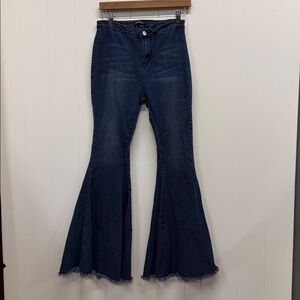 High waist bell bottom jeans